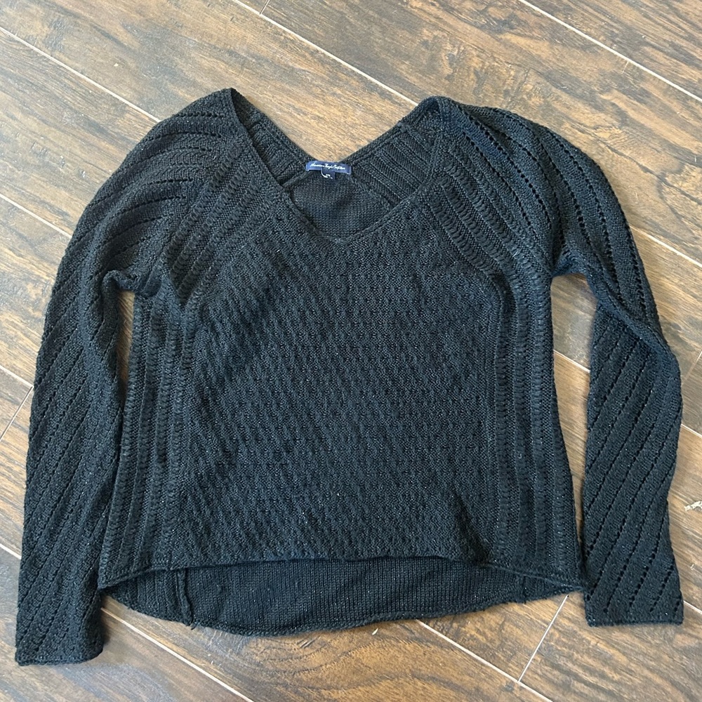 Black American Eagle Sweater